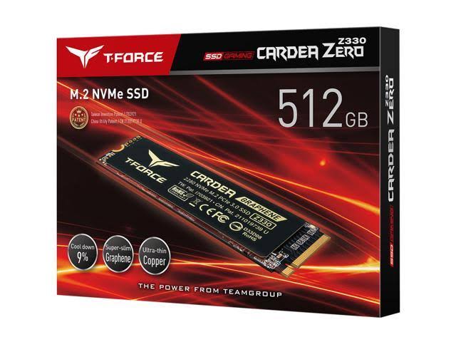 Team Group T-Force Cardea Zero Z330 M.2 2280 512gb PCIe Gen3 X4 with NVMe 1.3 Internal Solid State Drive (SSD) TM8FP8512G0C311