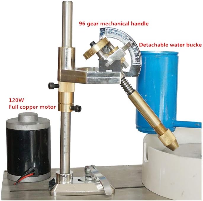Gemstone Grinding Faceting Machine Faceted Gem Polishing Machine Jewelry Polisher Flat Grinder Lapidary Machine 2800RPM 120W (New Standard Machine)