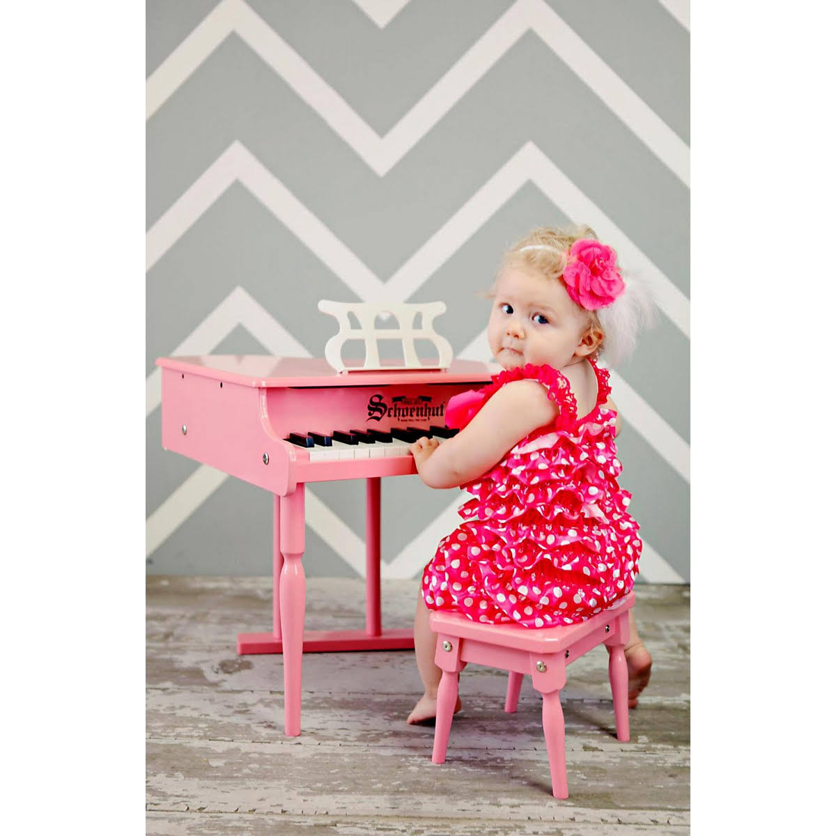 Schoenhut 30 Key Pink Classic Baby Grand Piano