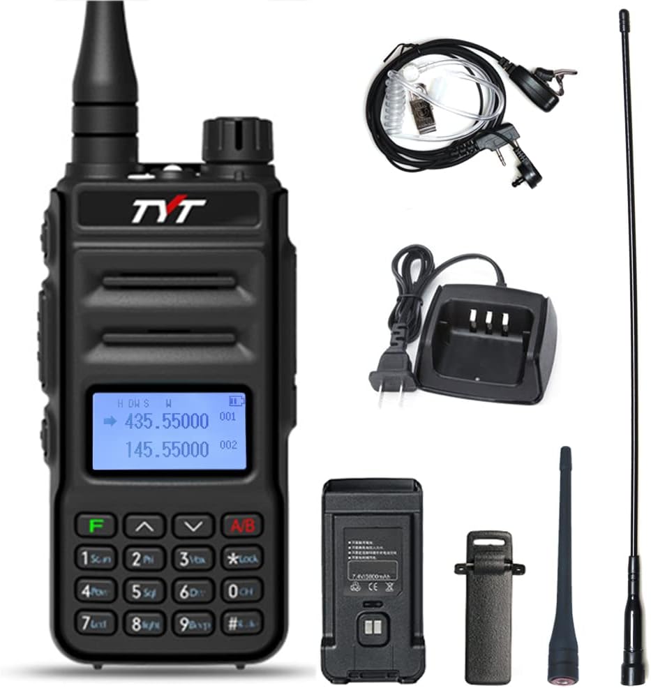 TYT TH-UV88 Ham Radio Handheld Two Way Radio Analog Amateur Dual Band VHF UHF Walkie Talkies for Adults Long Range, Rechargeable, 200 Channels, Scanner, LCD Display, DTMF, CTCSS/DCS, Support Chirp Pack of 2