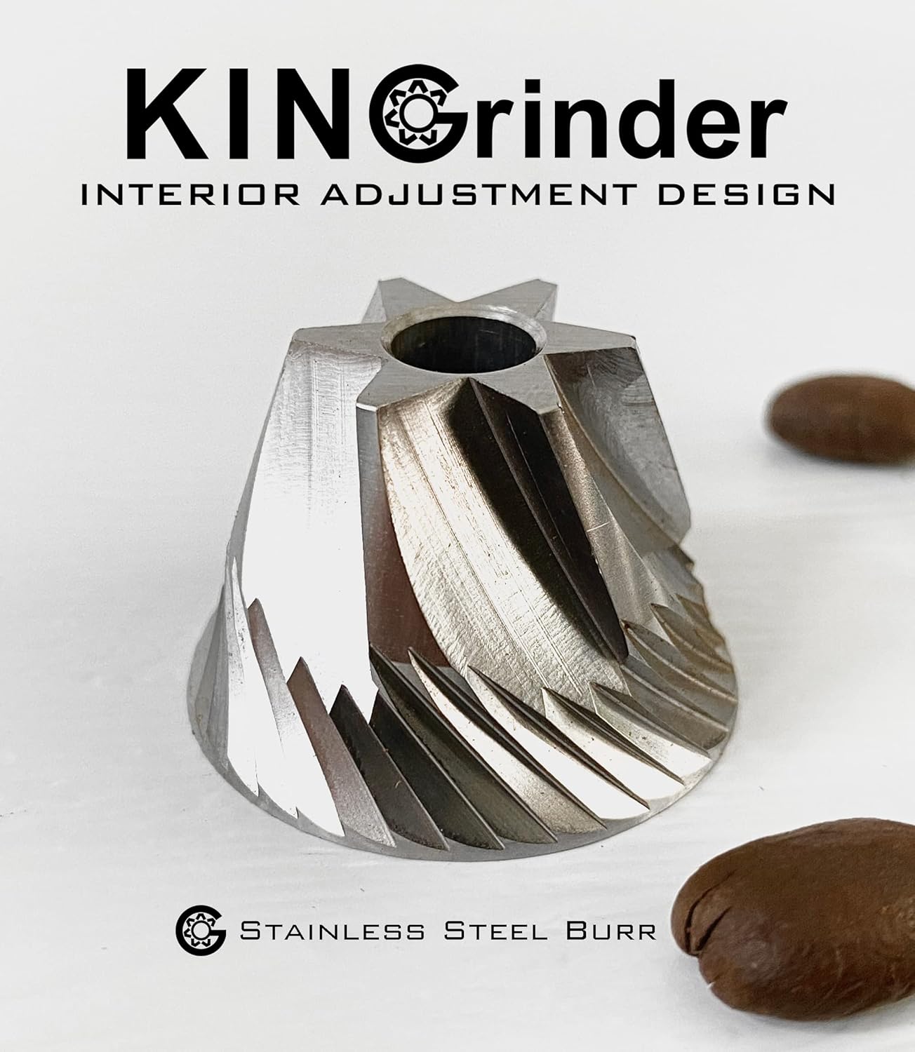 KINGrinder K1 Iron Grey Manual Hand Coffee Grinder 140 Adjustable Grind Settings for Aeropress, French Press, Drip, Espresso with Assembly Consistency Stainless Steel Conical Burr Mill, 25g Capacity