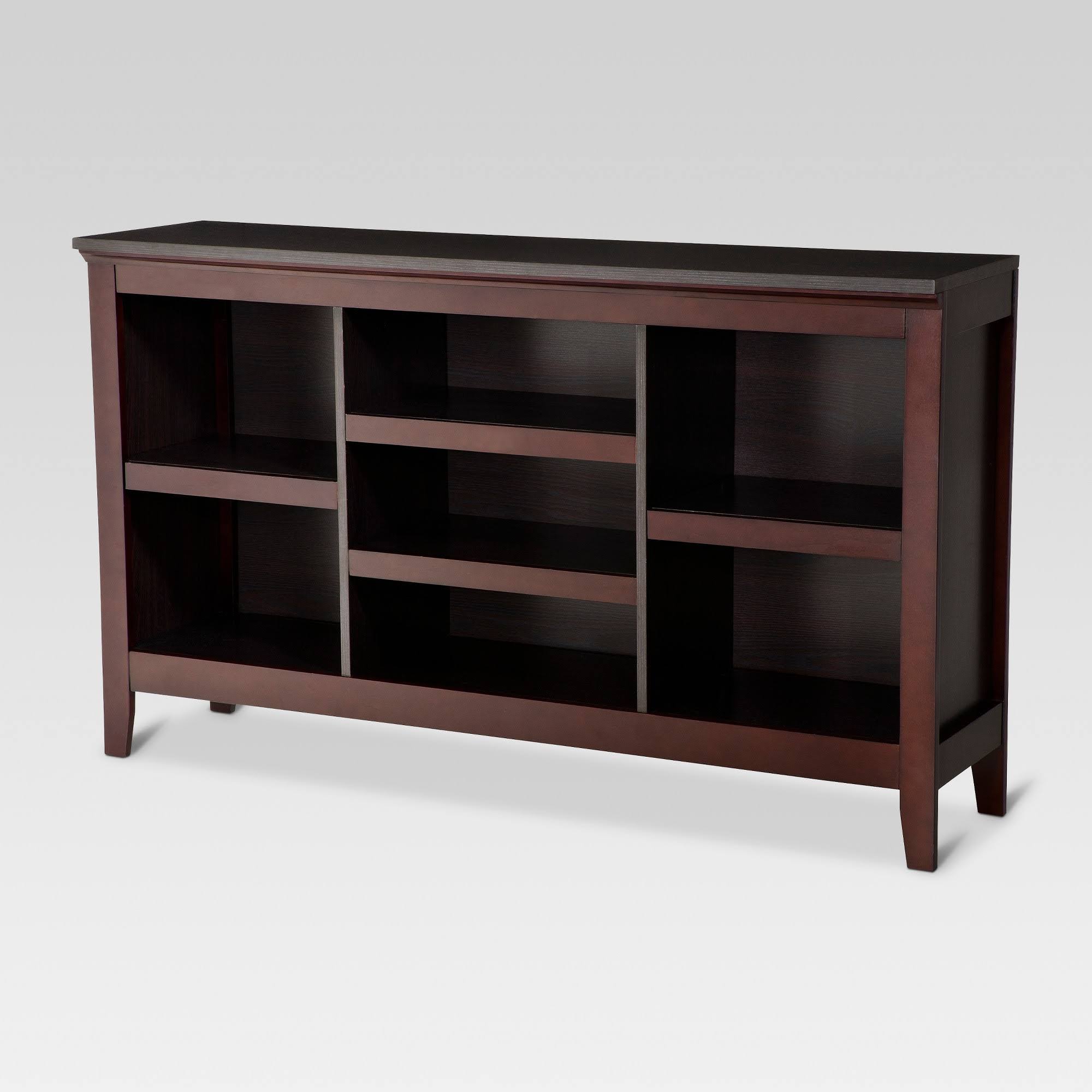 Threshold 32x22 Carson Horizontal Bookcase with Adjustable Shelves, Espresso