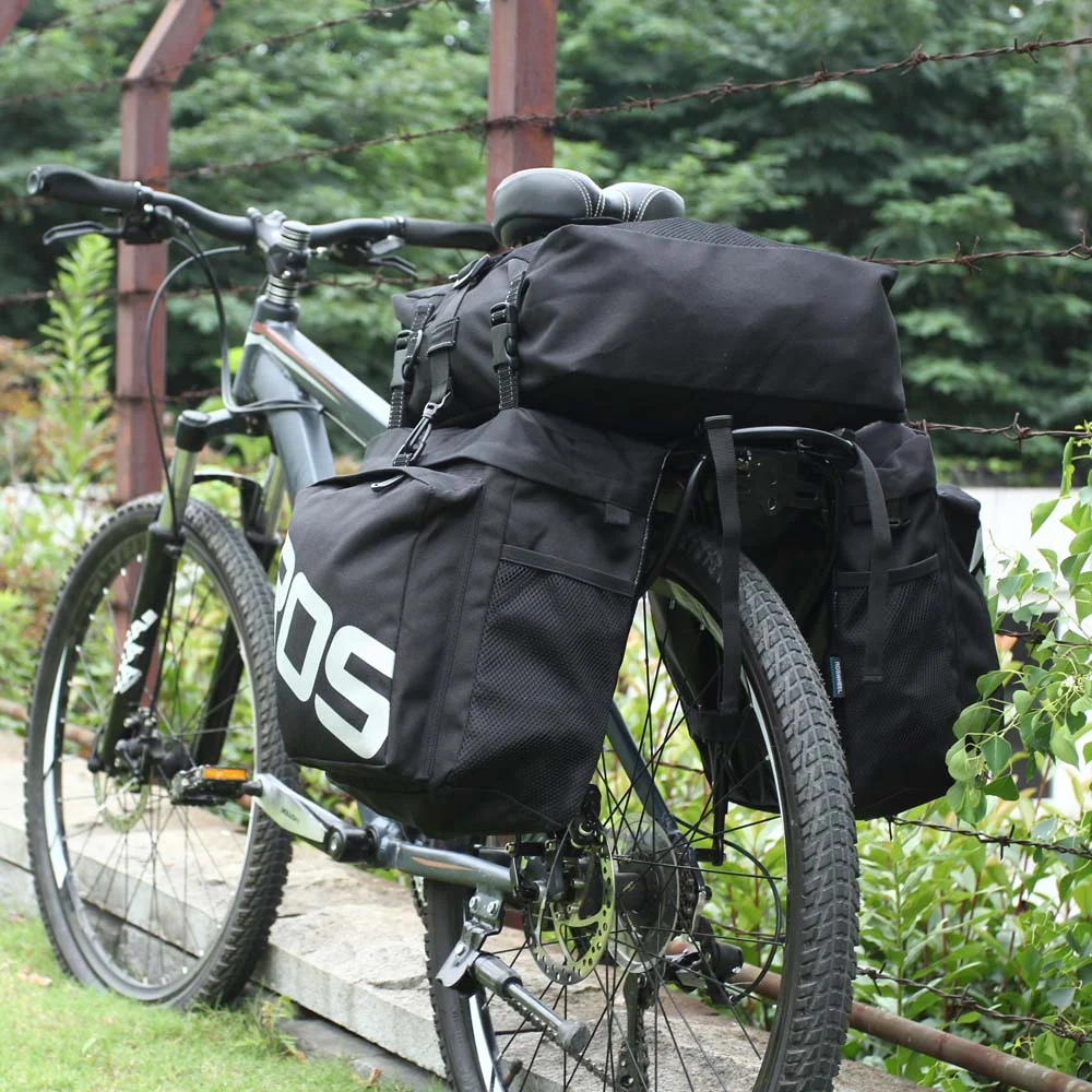 3 in 1 Multifunction Road MTB Mountain Bike Bag Pannier Rear Seat Trunk Bag