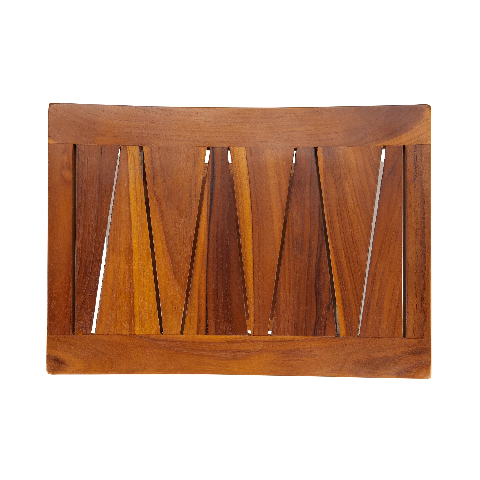 TeakCraft Teak Shower Stool with Shelf  Water Resistant, Non-Slip Premium Indonesian Teak Wood Bath Seat Bench for Shower  Fully Assembled Wood Spa Bath Organizer Seat with Leveling Feet, The Randi