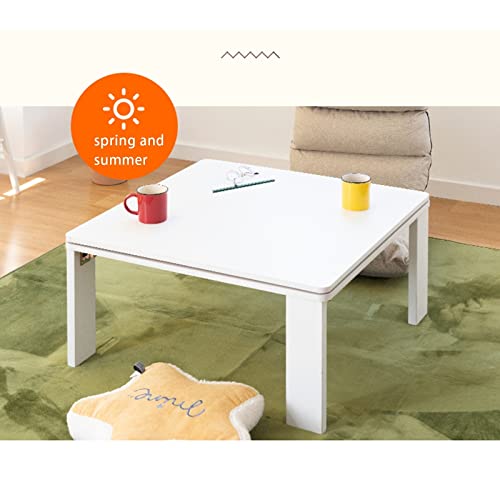 Kotatsu Futon Casual Cat Pattern Design 75cm Square Kotatsu Table with Futon Carpet Heater Japanese Style Tea Coffee Table for Living Room Bedroom Dining Room (Color : Blue, Size : 75 * 75cm)