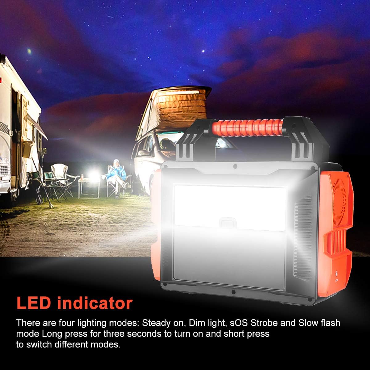 Powilling Portable Power Station, 300Wh Backup Lithium Battery, 110V/200W Pure Sine Wave AC Outlet, Solar Generator (Solar Panel Not Included) for Outdoors Camping Travel Hunting Emergency