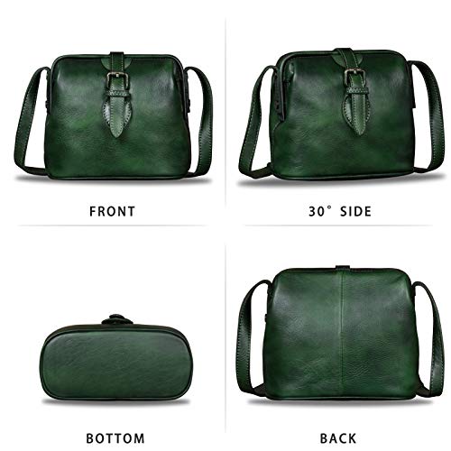 Genuine Leather Crossbody Bag for Women Small Satchel Handmade Vintage Mini Purse