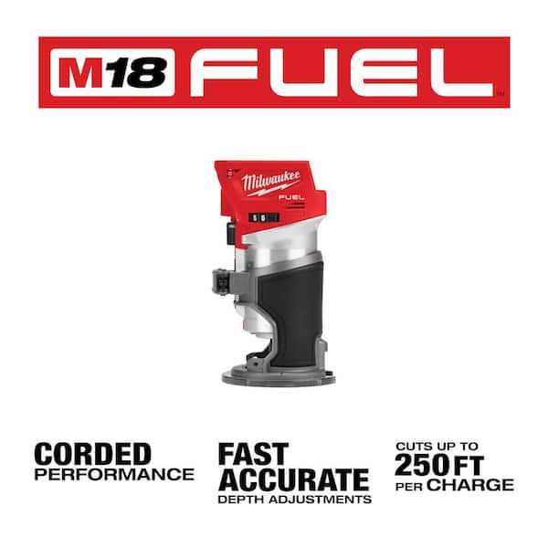Milwaukee M18 FUEL 18V Lithium-Ion Brushless Cordless Compact Router w/ Batteries