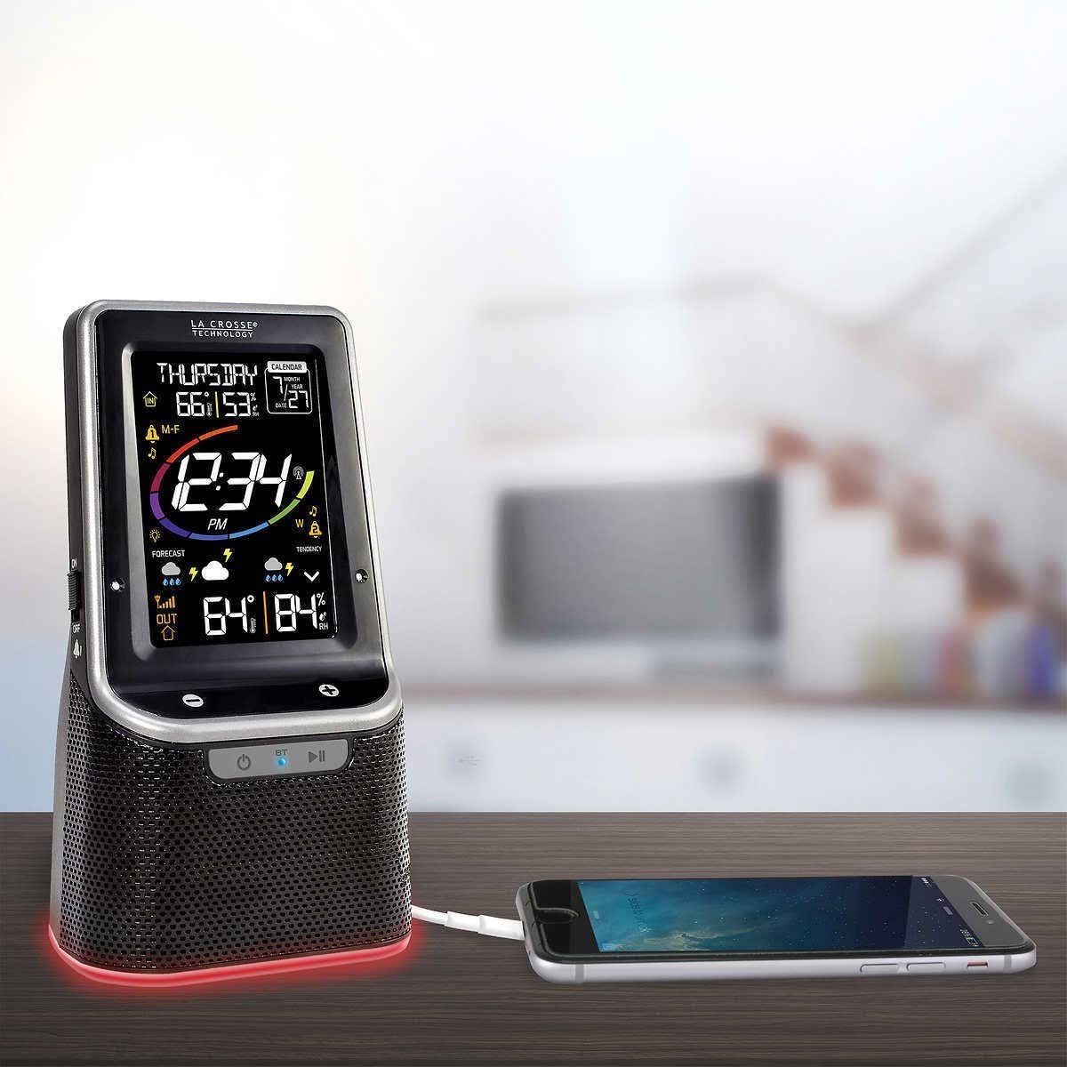 La Crosse Technology Wireless Weather Station with Bluetooth Speaker S87078