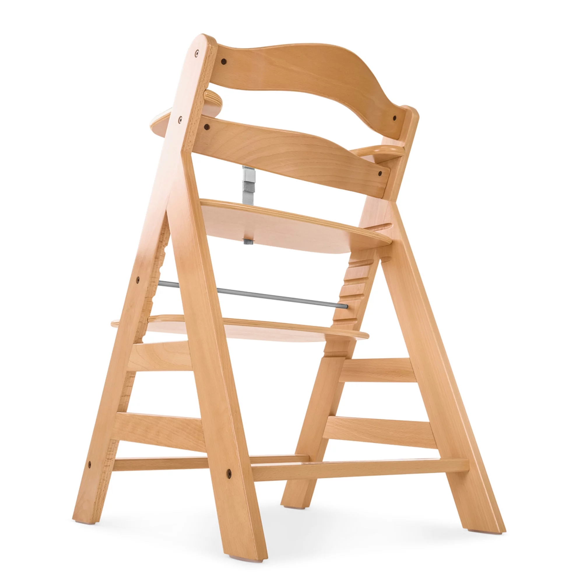 hauck AlphaPlus Grow Along Wooden High Chair w/Grey Tray & Seat Cushion