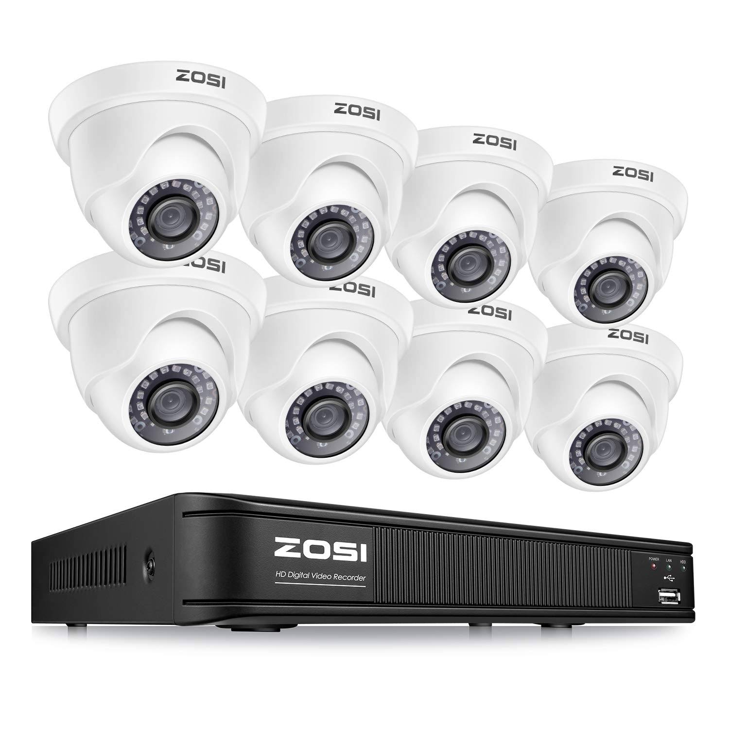 8cam Security Camera 720p System Outdoor/Indoor DVR Kit HD IR WiFi CCTV