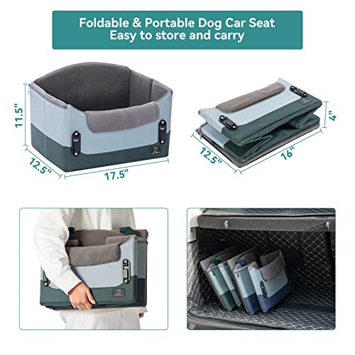 A4Pet Pet Dog Car Seat for Medium Dogs Large Dogs, 30 Inch Dog Booster Seat for Car with 2 Safety Leashes and Detachable Inner