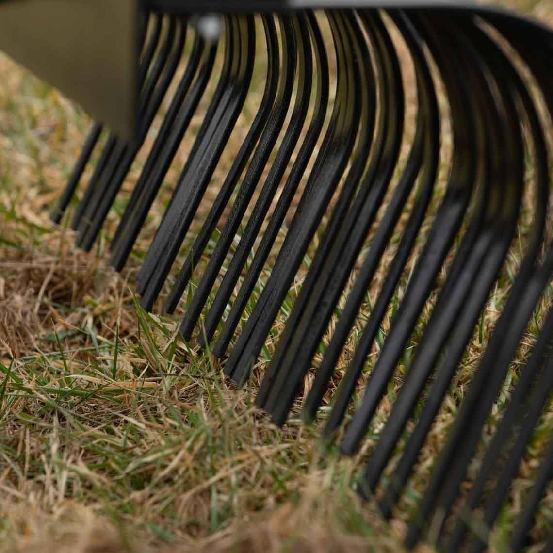 Titan Attachments 5-Ft Landscape Rake for Compact Tractors, Quick Hitch Compatible Tow-Behind Garden Tool