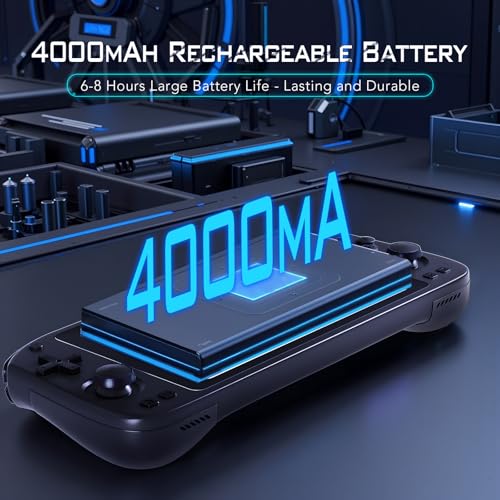 Retro Handheld Game Console with Android System, RK35XX, HD 5.55 Inch Touch Screen, 4000mAh Battery, Support HDMI Output, WiFi, Portable Gaming Device with 64G MicroSD Card
