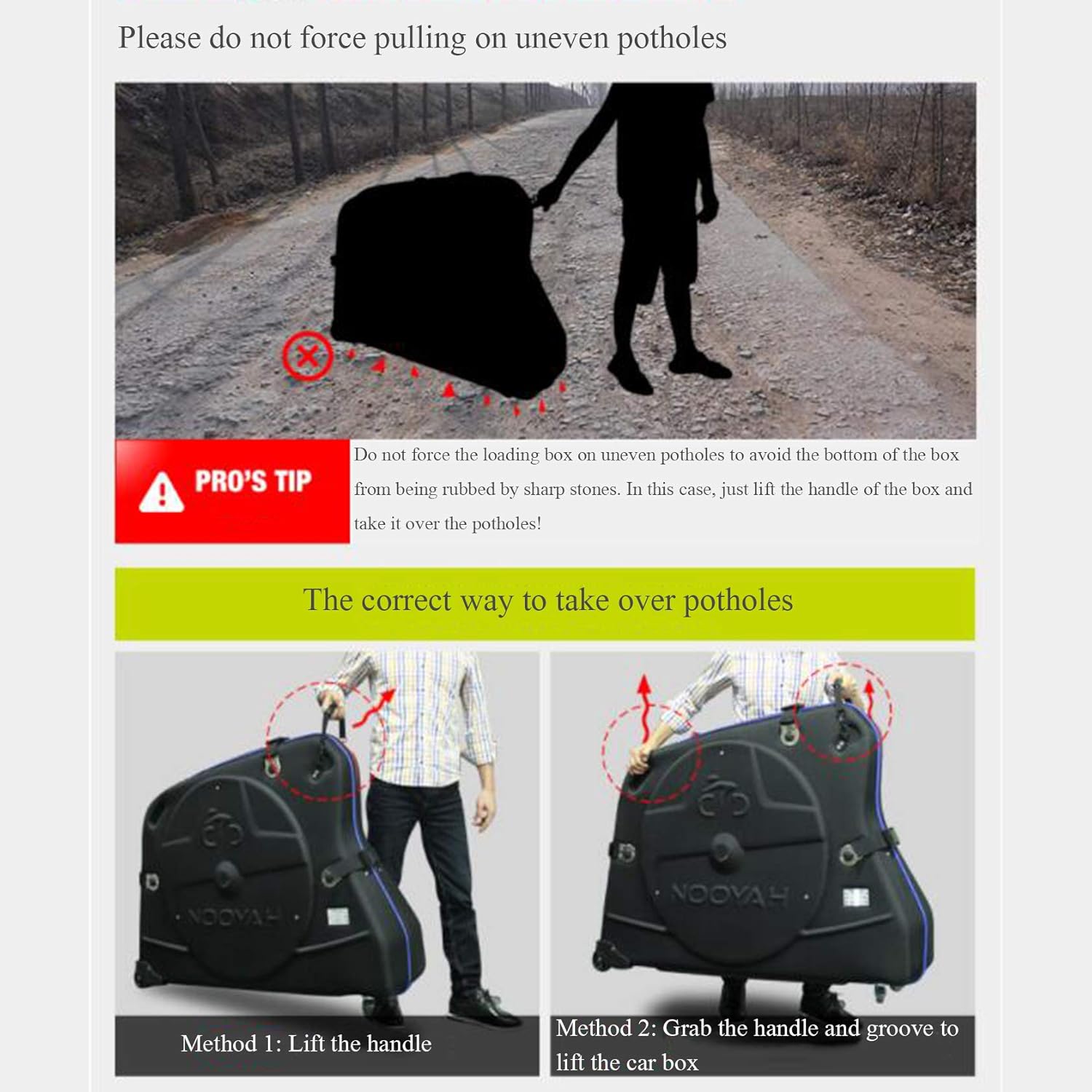 Bike Bicycle Air Flights Travel Hard Case Box Bag, Round Trip Transition Bike Travel Case Transport Equipment