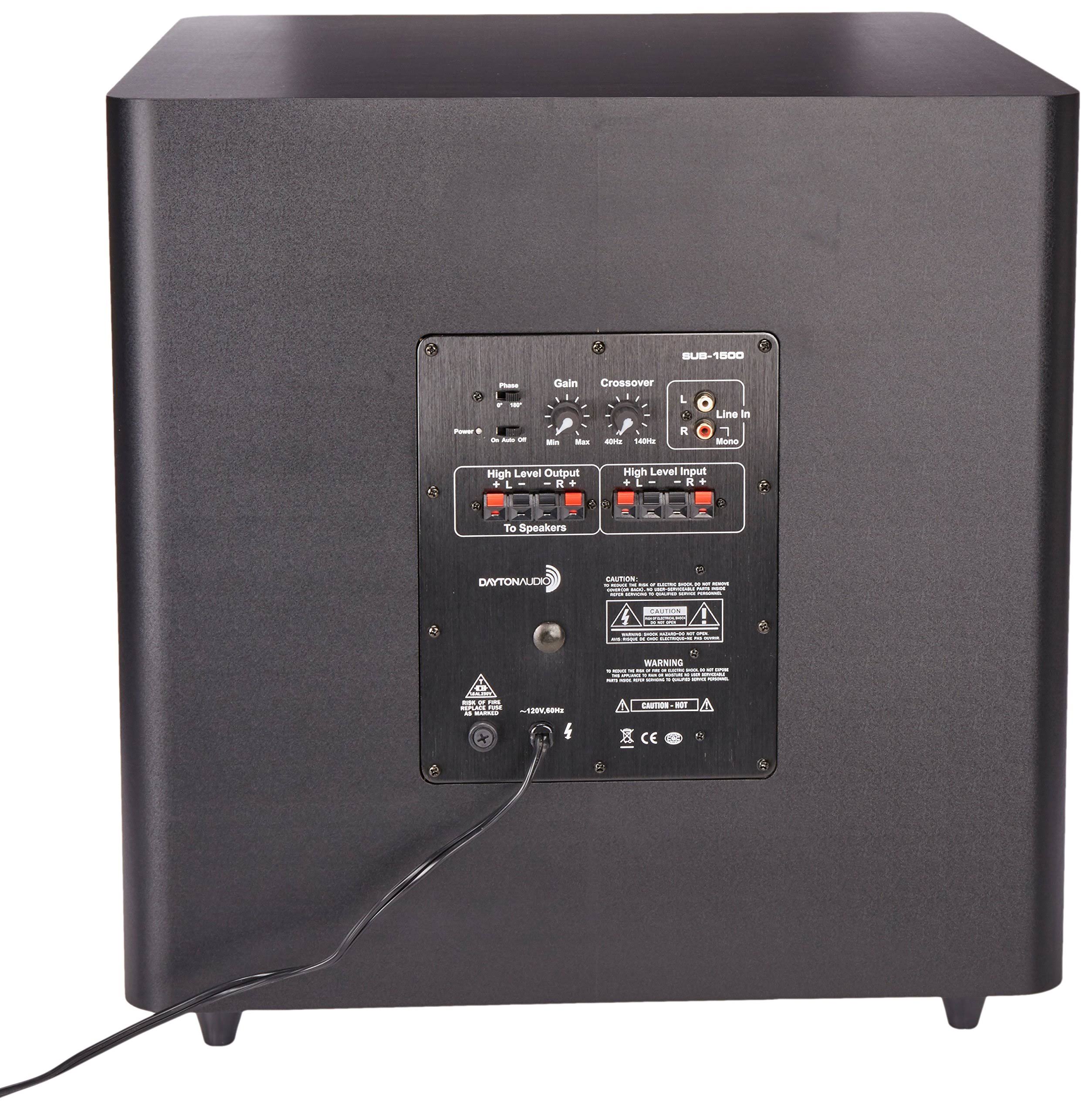 Dayton Audio SUB-1500 Subwoofer - 15x22 - Black