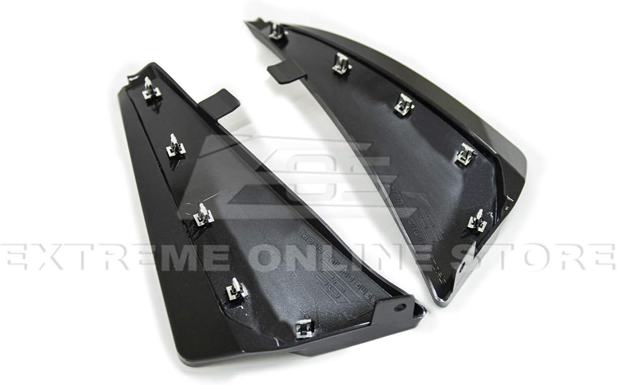 Extreme Online Store Replacement for 2020-Present Chevrolet Corvette C8 All Models | GM Factory XL Extended Style Painted Carbon Flash Metallic Rear Side Splash Guards Mud Flap Pair