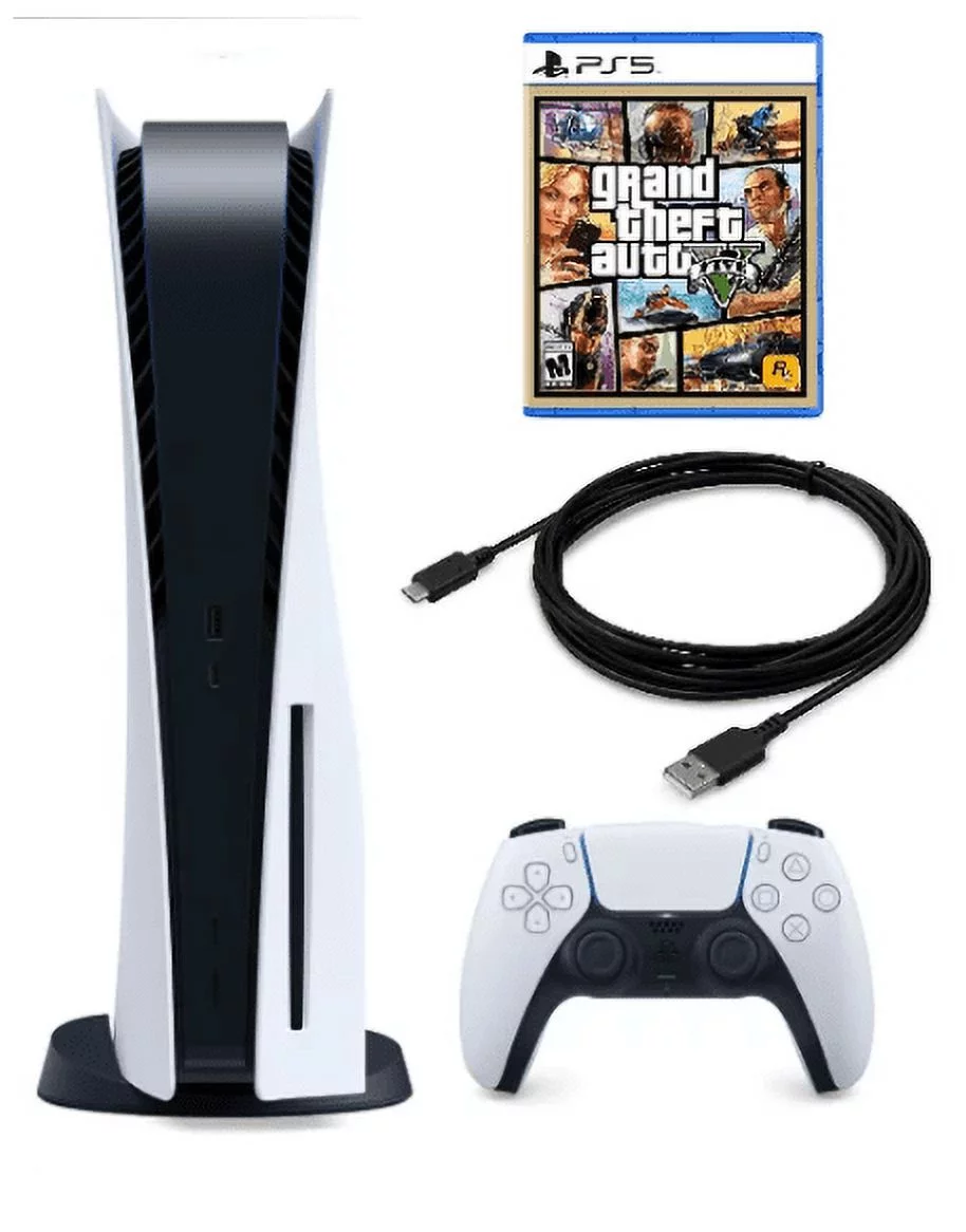 Sony PlayStation 5 Console (PS5 Disc Console) with GTAV