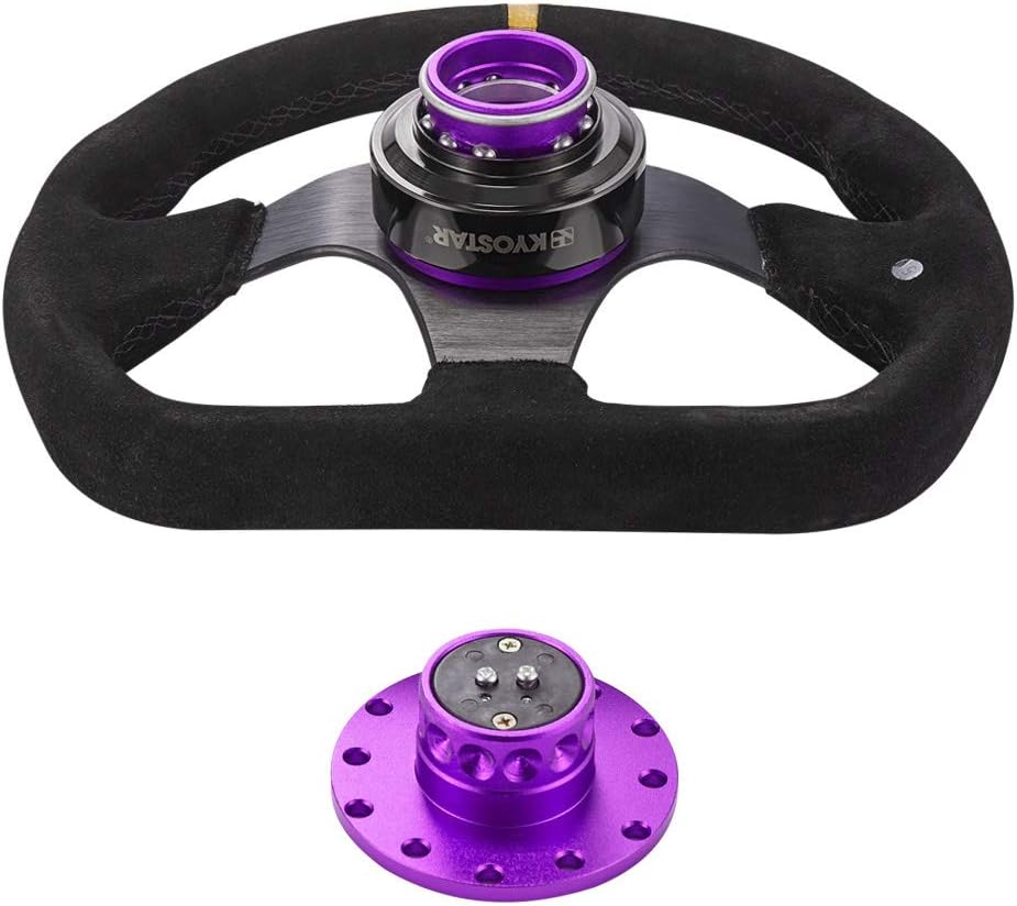 WKD Titanium Steering Wheel Quick Release Hub Adapter Snap Off Boos Kit Black #8313