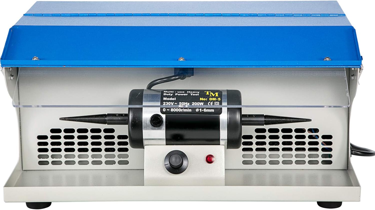 VEVOR Polishing Buffing Machine 200W Jewelry Buffing Machine 110V Jewelry Polishing Tool Dust Collector with Light Table Top Jewelry Buffer Polisher
