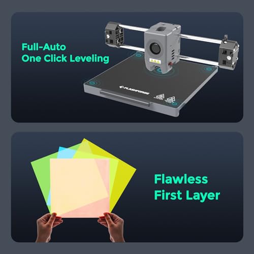 FLASHFORGE Adventurer 5M 3D Printer with Fully Auto Leveling, Max 600mm/s High Speed Printing, 280°C Direct Extruder with 3S Detachable Nozzle, Core XY All Metal Structure, Print Size 220x220x220mm