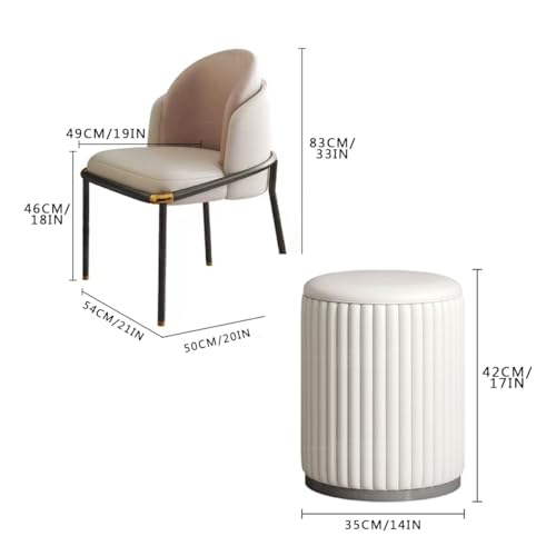 Vanity Dressing Table Dressing Table with Drawers with Push-to-Open Drawers Makeup Table Vanity Table with 5 Drawers for Bedroom