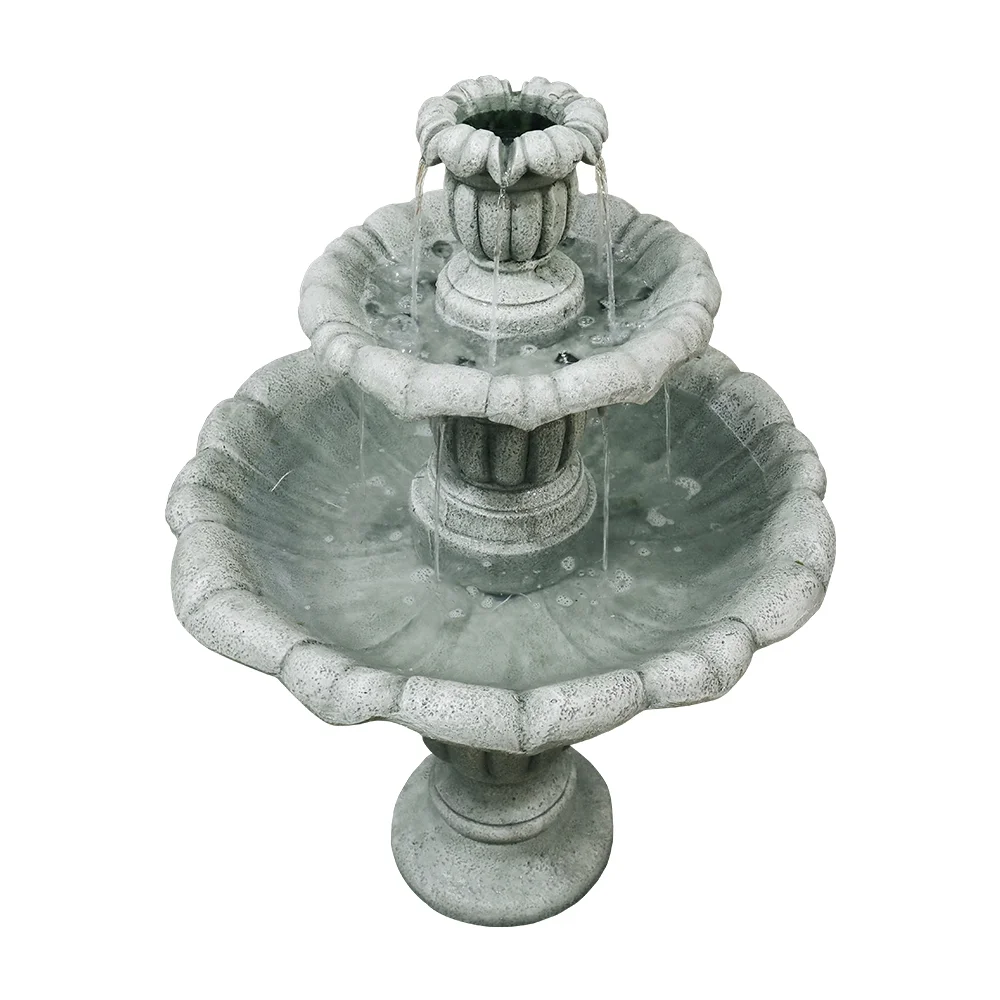 Willwolfer 35'' H 3-Tier Outdoor Water Fountain - With Submersible Electric Pump- Garden Cascading Waterfall for Yard Patio Lawn Home Decor