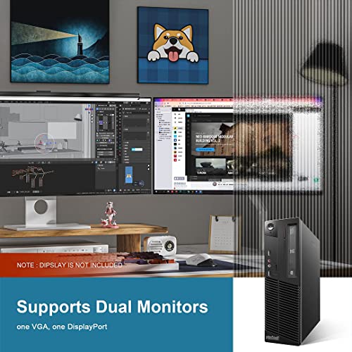 Lenovo ThinkCentre Refurbished Small Form Factor Business PC Desktop Computer i7 4770 CPU DVD Wireless Keyboard & Mouse (Renewed)