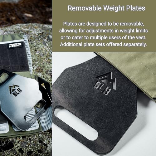 REP Fitness Strata Weight Vest, 2 Removable Plate Options for Unisex, Men & Women, Wearable, Weighted for Strength Training, Muscle Building, CrossFit, Running, Gym Exercise, Adjustable Sizing