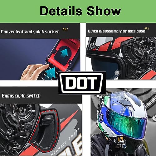 Bluetooth Helmet Motorcycle Modular Full Face Integrated Dual Visor Anti Fog Sun Shield DOT Approved Men and Women Motorbike Helmets