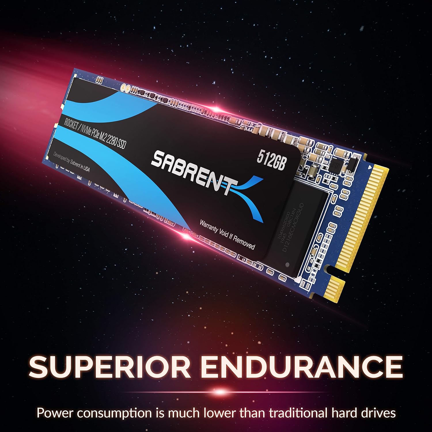 Sabrent 512GB Rocket NVMe PCIe M.2 2280 Internal SSD High Performance Solid State Drive (SB-ROCKET-512) Pack of 2