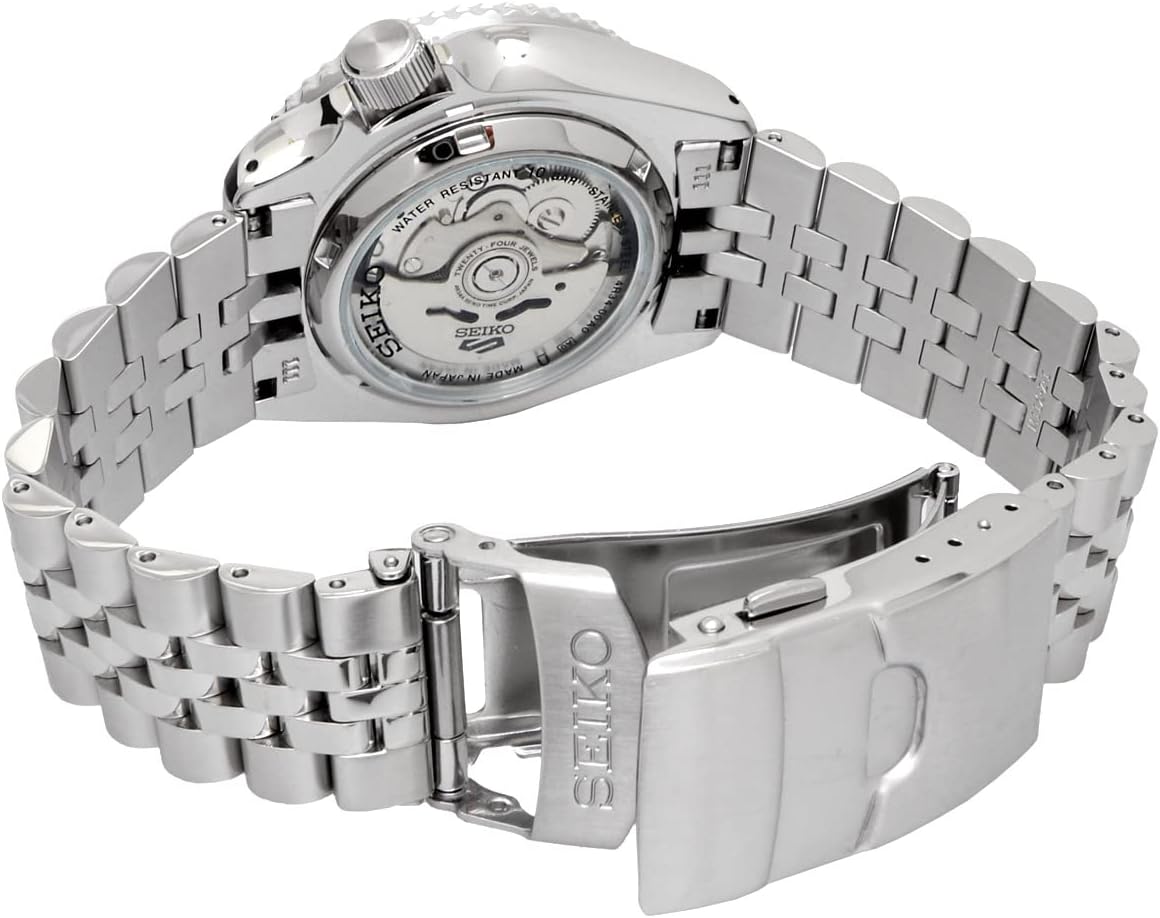 SEIKO SSK003 Men's 5 Sports Style GMT Model Automatic Mechanical Wristwatch, Made in Japan, Blue, Bracelet Type