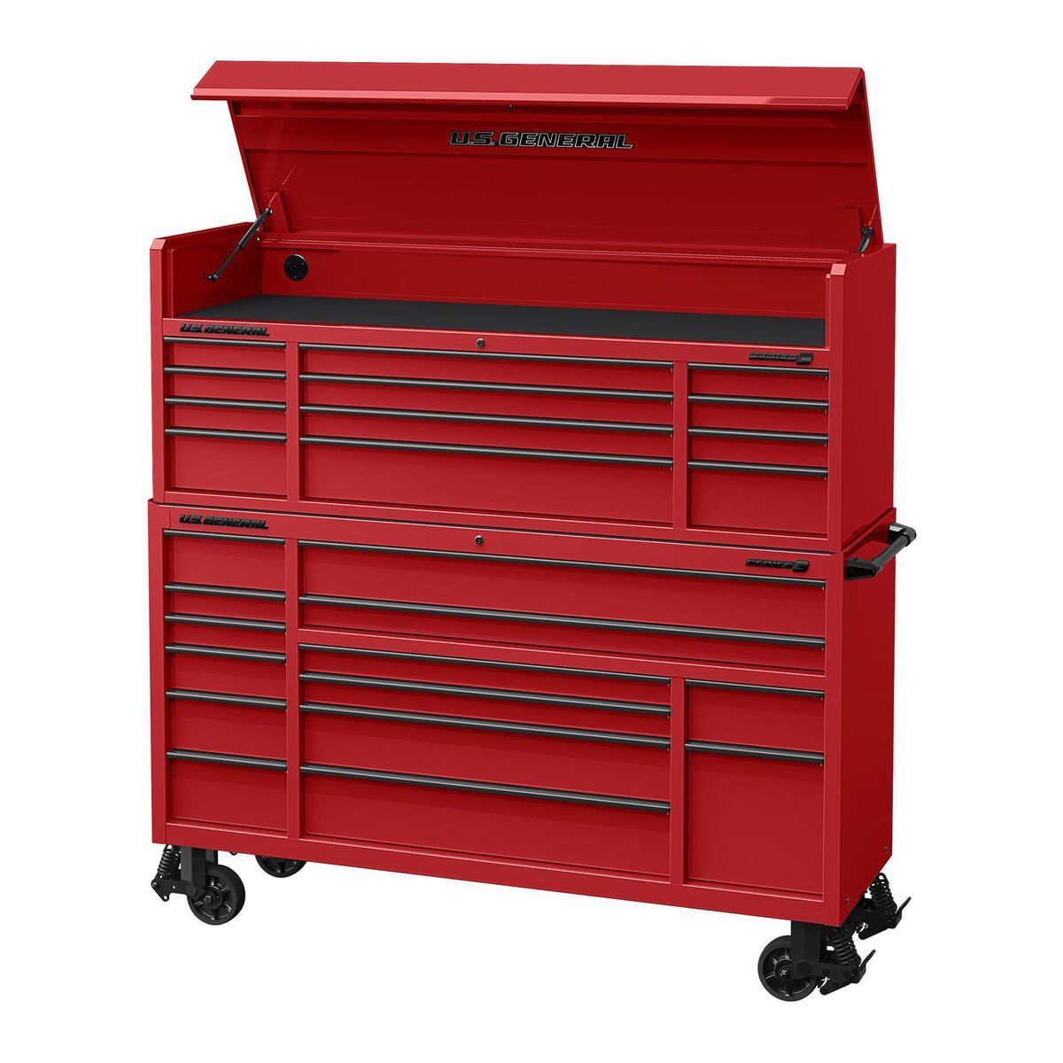 U.S. GENERAL 72 in. x 22 in. Triple-Bank Roll Cab, Series 3, Slate Gray