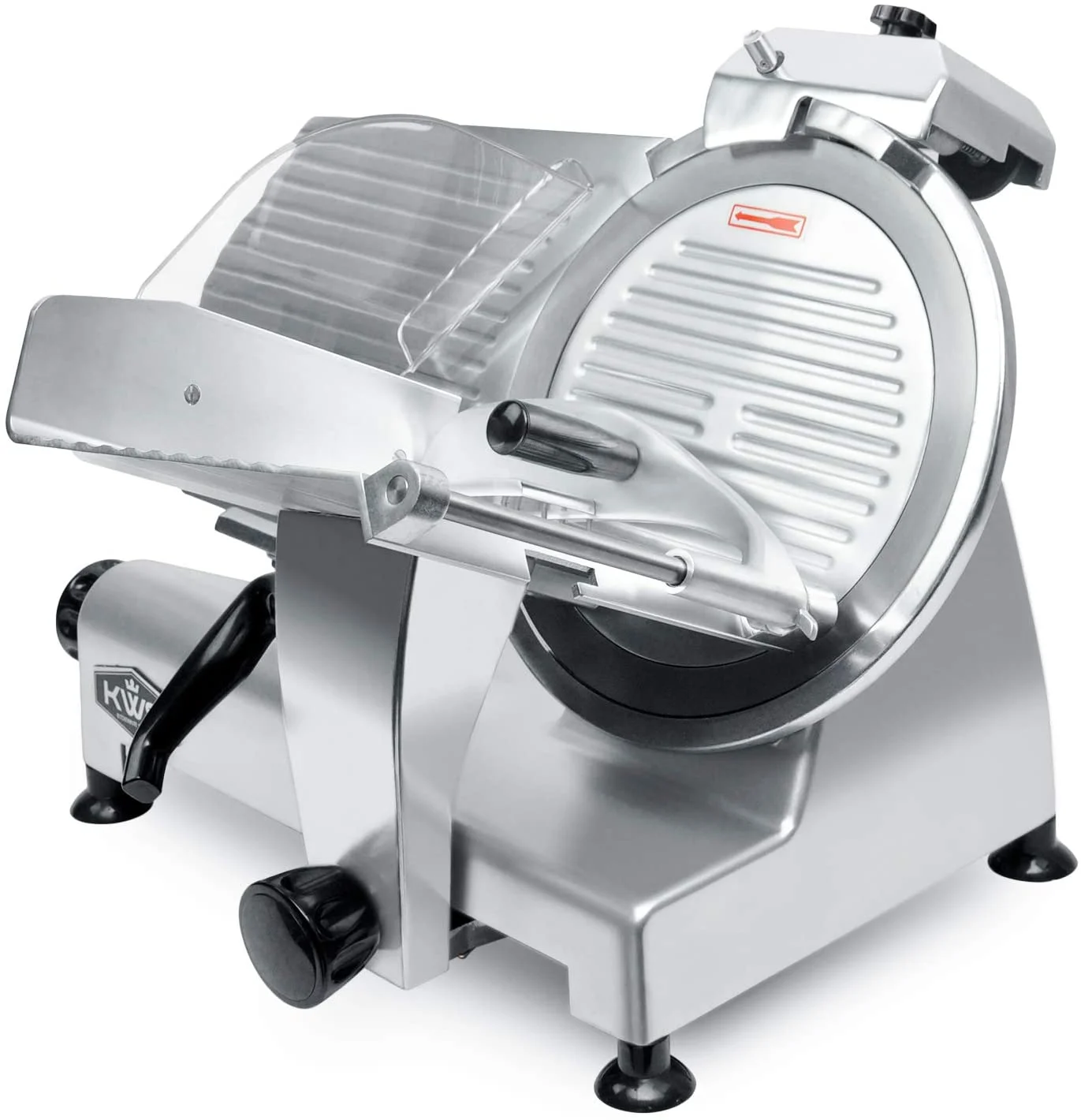 KWS Premium Commercial 420w Electric Meat Slicer 12" Stainless Steel Blade, Frozen Meat/ Cheese/ Food Slicer Low Noises
