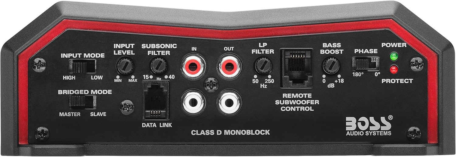 BOSS Audio Systems Elite BE4000D Class D Car Amplifier - 4000 Watts, 1 Ohm Stable, Digital, Monoblock, Mosfet Power Supply, Great for Subwoofers, Remote Subwoofer Control