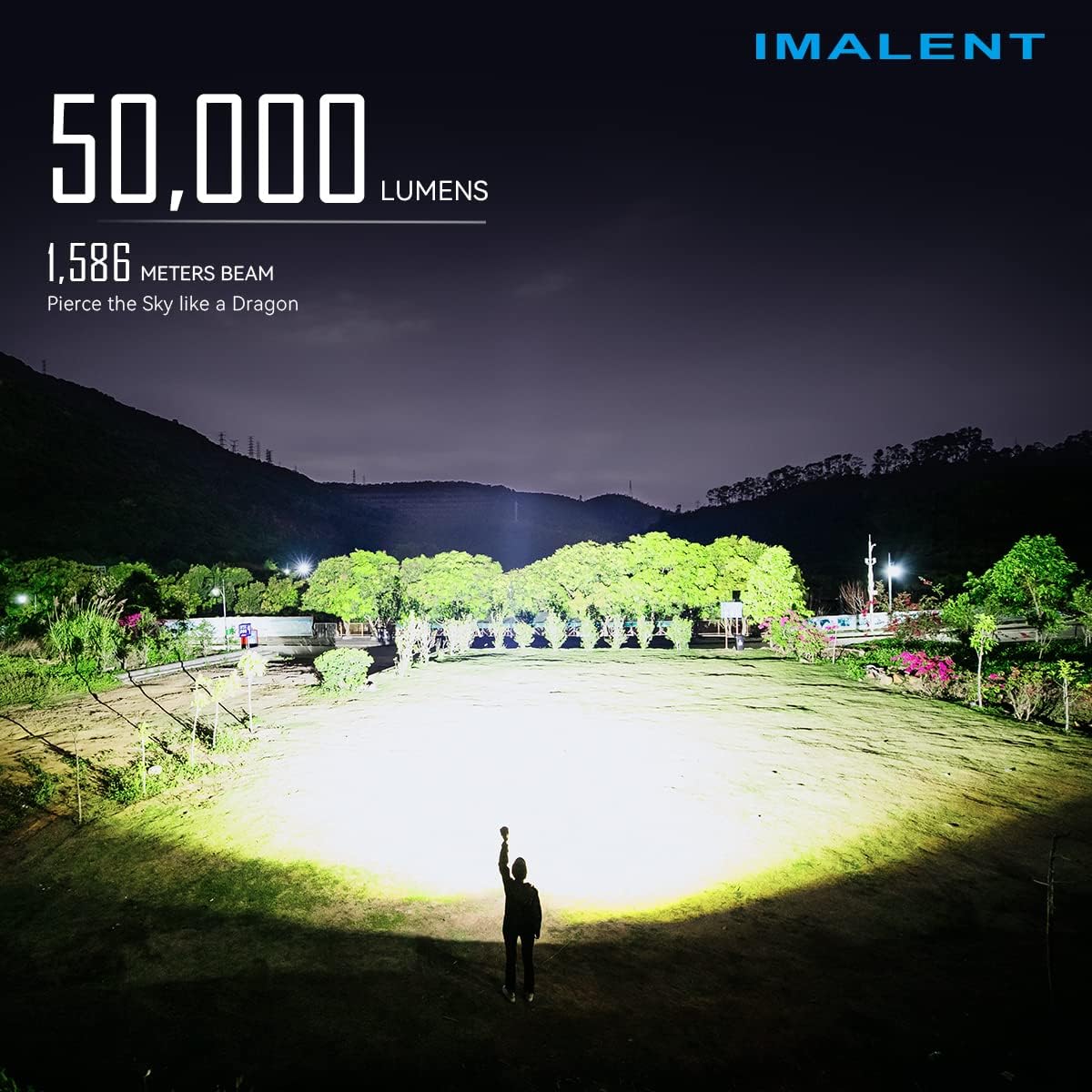 IMALENT MR90 Rechargeable Flashlight 50000 Lumens, Super Bright Flashlights with Cree XHP 70.2 LEDs Long Beam Distance 1586 Meters, Tactical Torch for Camping and Hiking