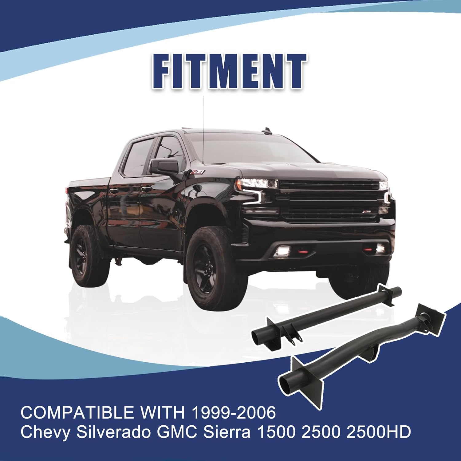 Rear Fuel Tank Support Crossmember and Upper Shock Mount Crossmember Fit for 1999-2006 Chevy Silverado GMC Sierra 1500 2500