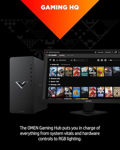 HP Victus 15L Desktop | Gaming PC | AMD Ryzen 5 5600G, Hex-Core Processor | 32GB RAM, 1TB SSD | AMD Radeon RX 6400 Graphics | WiFi 6 | Windows 11 Home | Mica Silver
