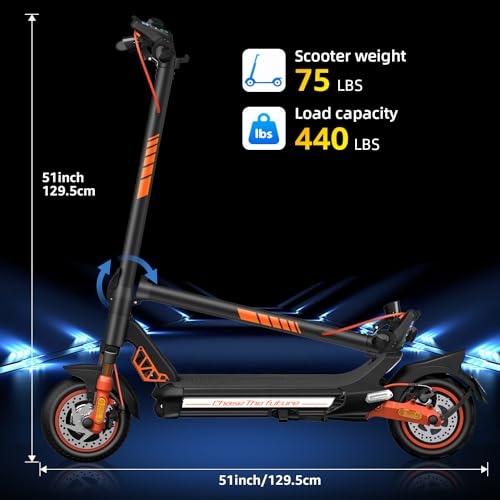 Electric Scooter Dual Motor, Peak 3200W, Up to 40 Miles Long Range/MAX Speed 31 Mph, 10.5'' Off Road Tires with 1152Wh Battery & Dual Suspension Commuting Fast E-Scooter, Option Seat