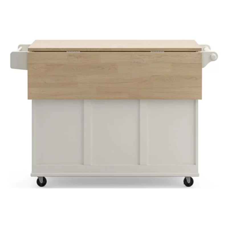 Hawthorne Collections Traditional Wood Kitchen Cart in White