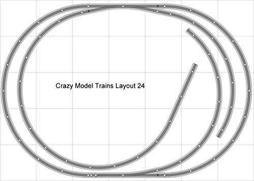 Layout #024 DCC Bachmann HO EZ Track (ns) Nickel Silver - 5& x 7& New - Train Set