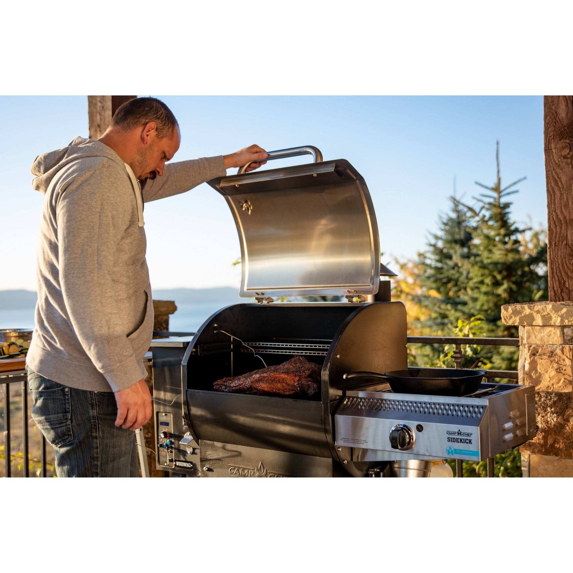 Camp Chef Woodwind Sg 24 Pellet Grill with Sidekick Stove/Griddle Accessory -