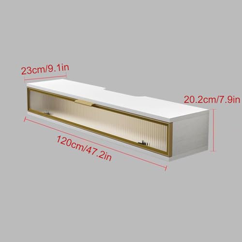 Wall Mounted TV Cabinet Floating TV Shelf Wall Shelf Book Shelf Gaming Shelf Media TV Console Storage Shelf TV Wall Bracket WiFi Router Set top Box CD DVD TV Stands Wall Mount Corner Shelves