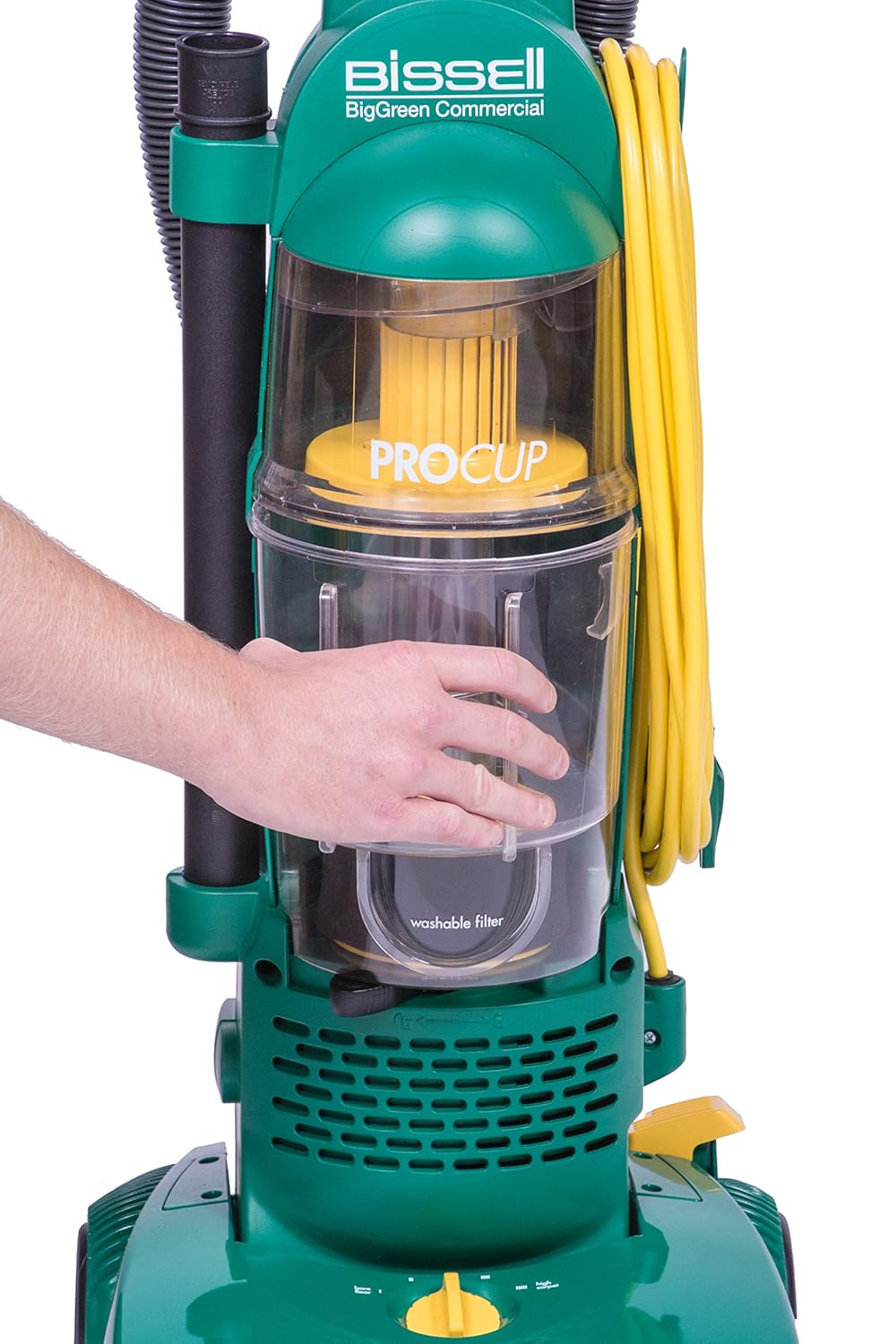 Bissell BigGreen BGU1937T 13.5 Pro Cup Bagless Upright Vacuum with On-Board Tools, 44 Height, 13.5 Wide, 13.2 Length, Polypropylene, 2 fl. oz. Capacity, Green