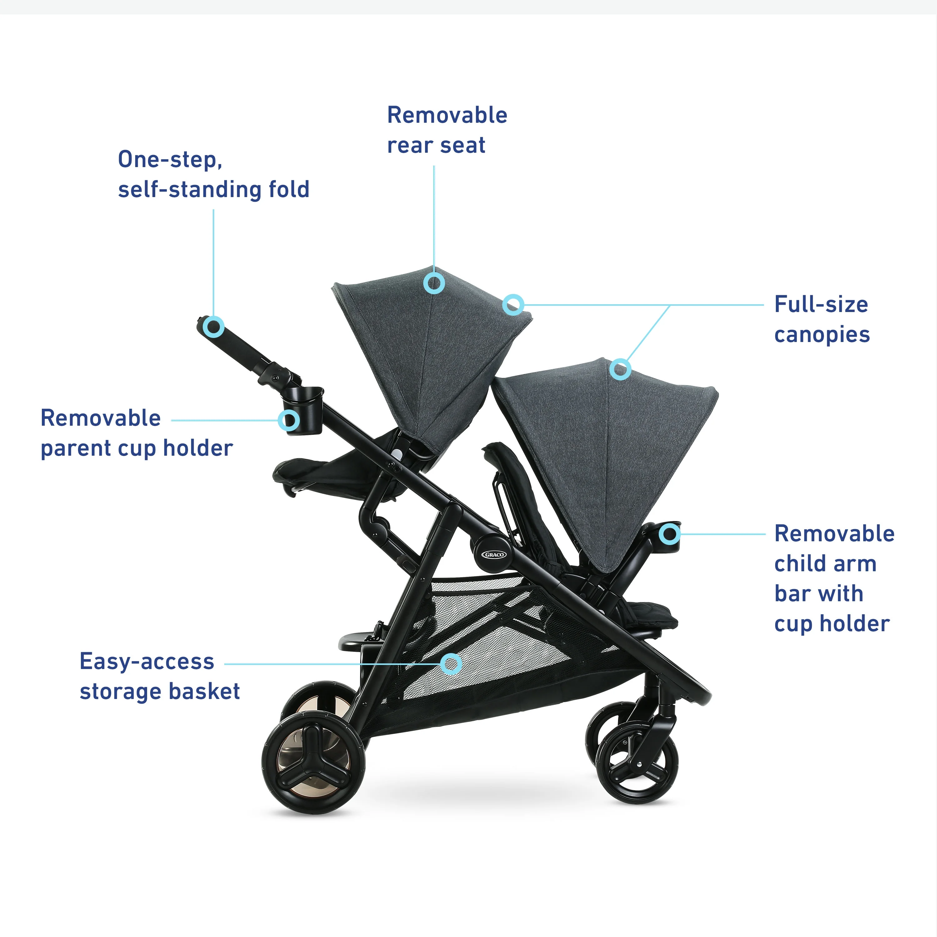 Graco Ready2Grow™ 2.0 Double Stroller, Rafa