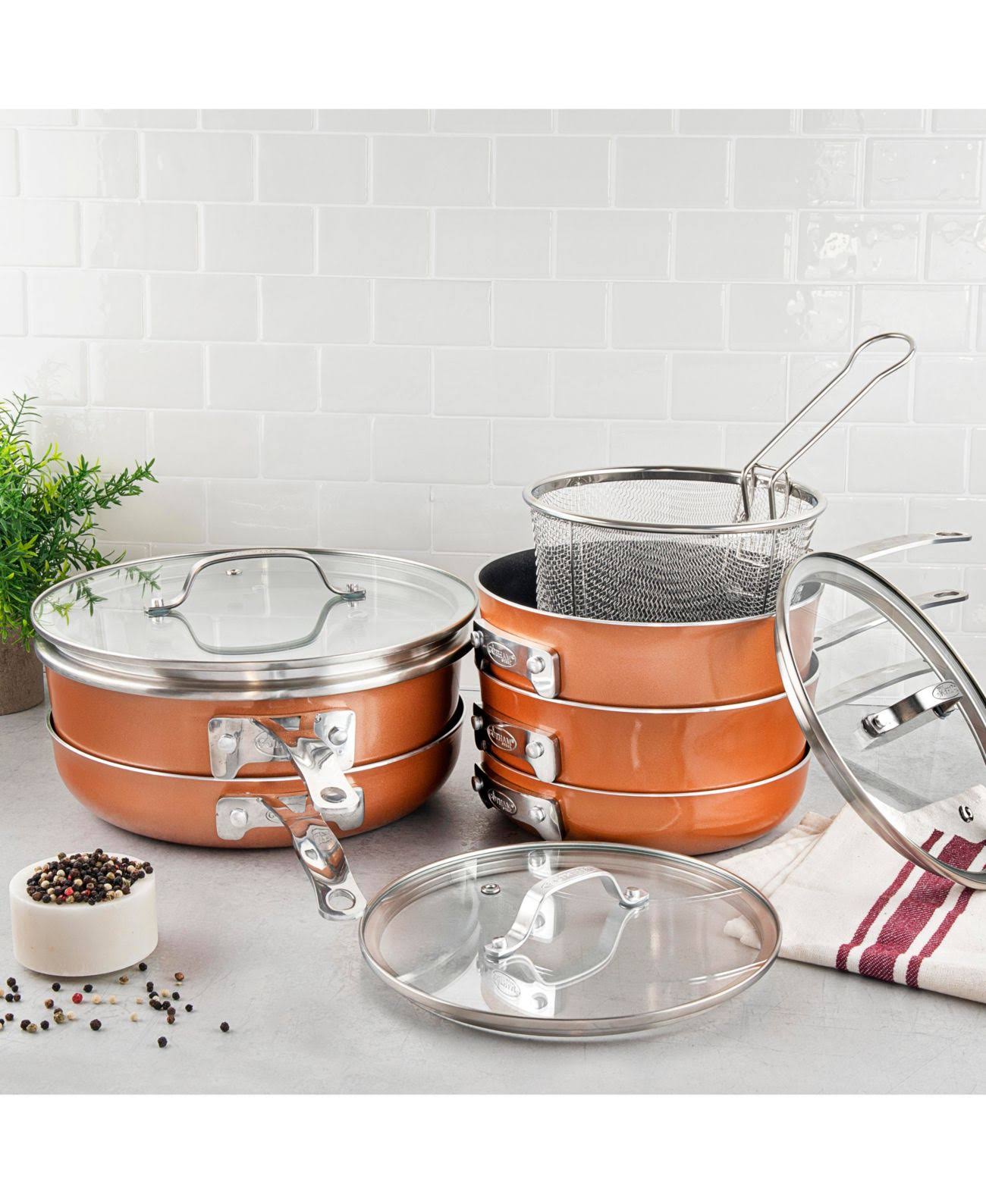 Gotham Steel 10-piece Stackmaster Nonstick Aluminum Cookware Set