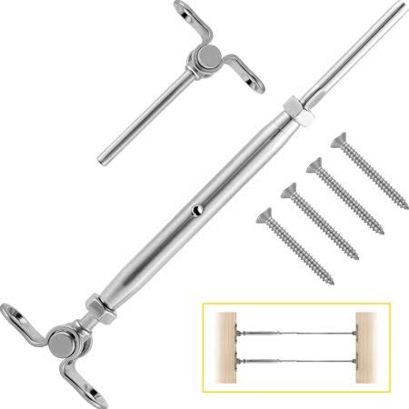 Vevor 14 Pairs Steel Cable Railing Kit, T316 Stainless Steel Railing Cable Kit System, Fit 1/8 inch Rope Wire Railing Kit Angle