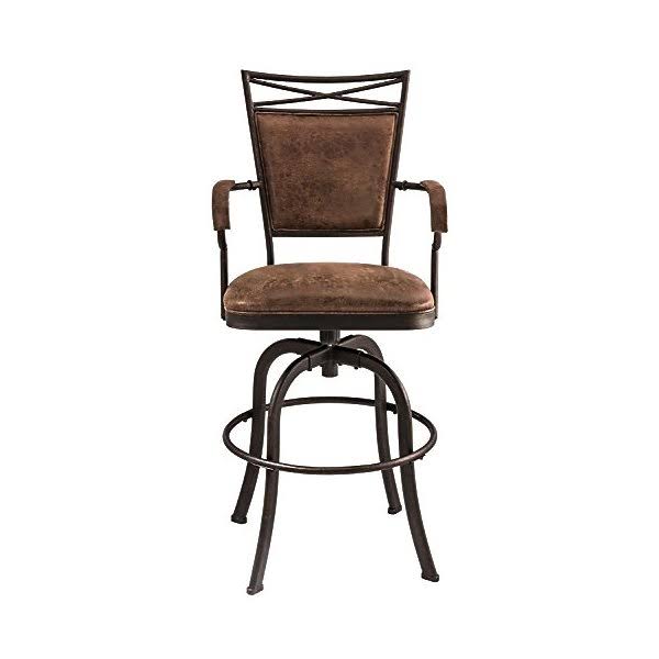 Hillsdale Bridgetown Swivel Tilt Counter Stool, Aged Bronze Finish