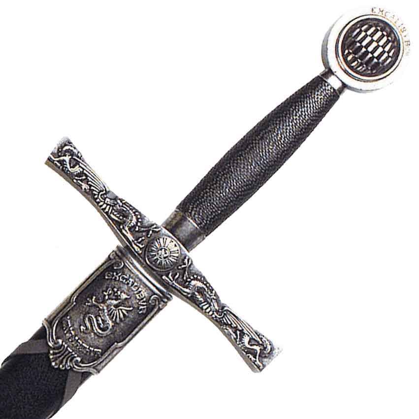 Nickel Excalibur Sword with Scabbard by Medieval Collectibles