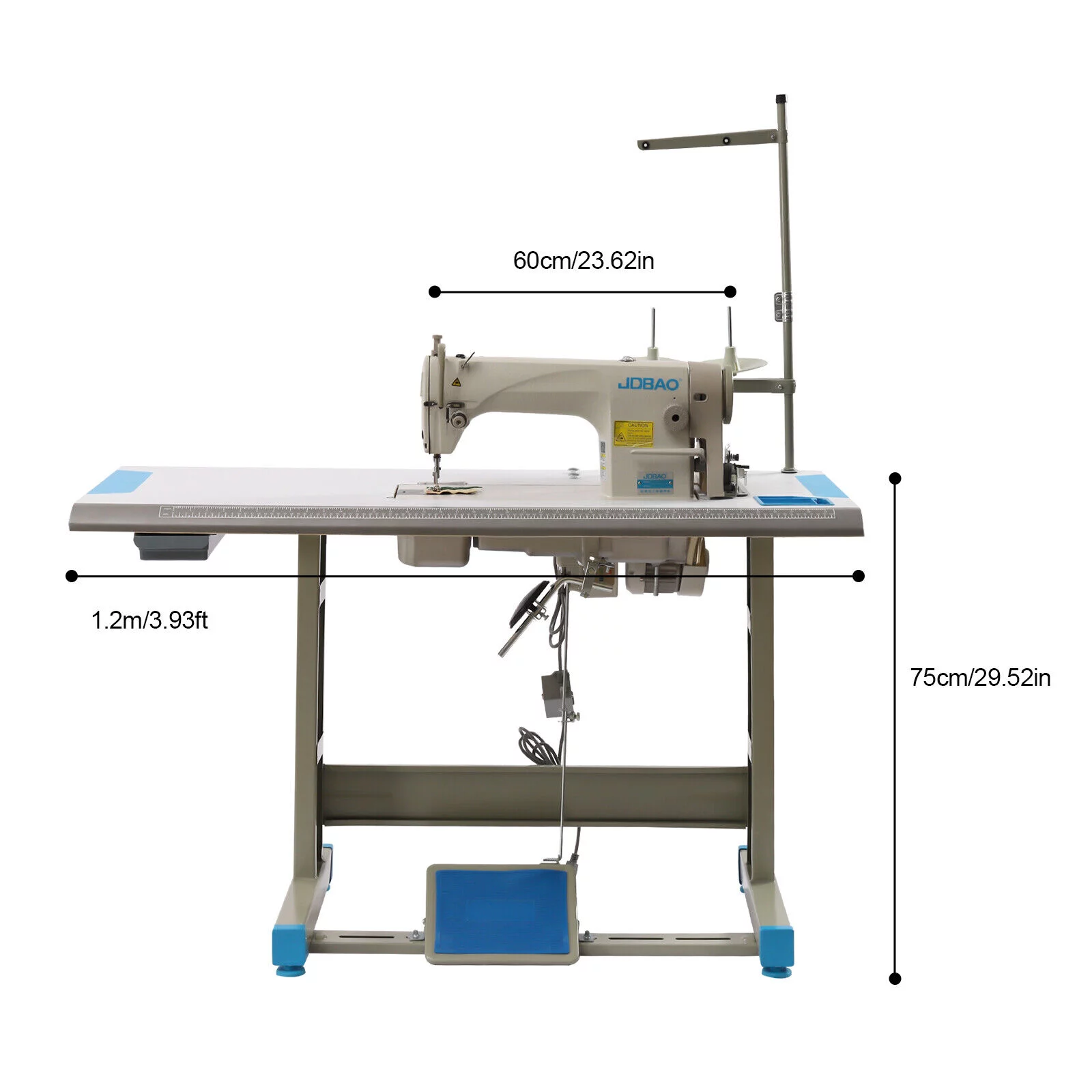 TFCFL 550W Industrial Strength Sewing Machine Heavy Duty Upholstery + Leather